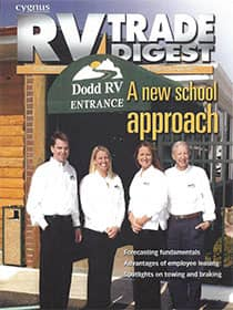 Dodd RV & Marine on RV Trade Digest Cover