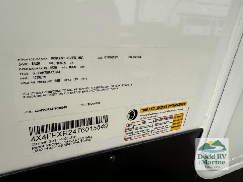 New 2026 Forest River PUMA GRAND MESA 394RKL - photo - 68